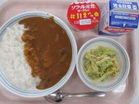 カレーライス　コールスローサラダ　ヨーグルト