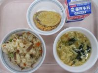 きんぴら寿司　さつまいもの天ぷら　かきたま汁