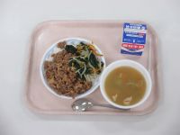 ビビンバ　中華スープ