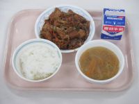 厚揚げのみそ炒め　もやしの中華スープ
