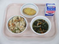 きんぴら寿司　さつまいもの天ぷら　すまし汁