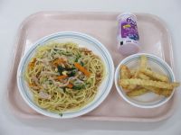 冷やし中華そば　青のりポテト　ブルーベリージョア