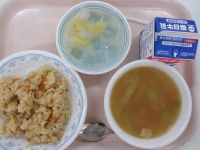 焼き飯　中華スープ　サイダーゼリー