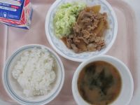 豚肉のしょうが焼き　みそ汁