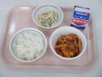 豚肉のケチャップ煮　大根のツナマヨ和え