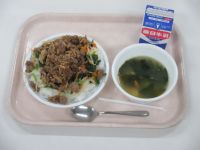 ビビンバ　わかめスープ