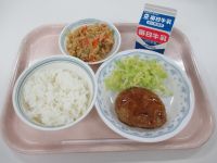 かわりハンバーグ・豚肉と切干しの煮物