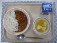 ハヤシライス、フルーツポンチ