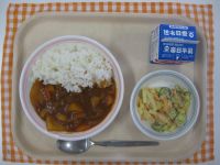 ハヤシライス、マカロニサラダ