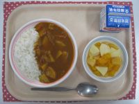 カレーライス、フルーツポンチ