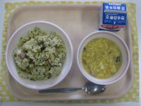 高菜チャーハン、中華コーンスープ