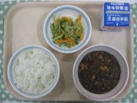 ごはん、マーボーだいこん、ナムル