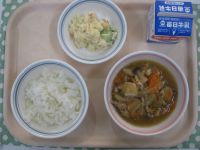 ごはん、肉どうふ、ツナポテサラダ