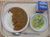 カレーライス、フレンチサラダ