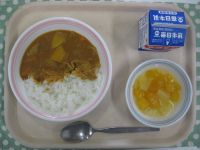 カレーライス、フルーツポンチ