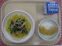 ひやし中華、かぼちゃの天ぷら