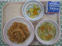 チキンライス、七夕スープ、七夕ゼリー