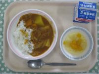 カレーライス、フルーツポンチ