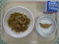 ソース焼きそば、揚げ餃子