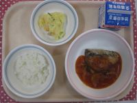 ごはん、魚の野菜あんかけ、ポテトサラダ