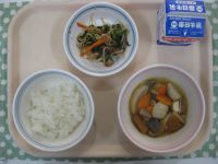 ごはん、おでん風煮、おかか和え