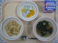 ☆七夕メニュー☆そぼろごはん、そうめんすまし汁、きらきらゼリー