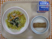 冷やし中華、春巻き