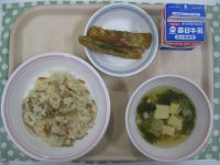きんぴらずし、ちくわの磯部揚げ、すまし汁