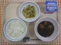 ご飯、マーボー豆腐、バンサンスウ