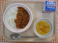 ハヤシライス、フルーツポンチ