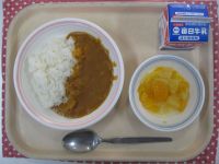 カレーライス、フルーツポンチ