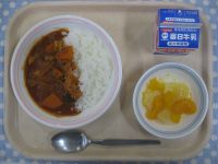 ハヤシライス、フルーツポンチ