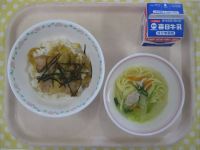 やきとり丼、塩ちゃんこ汁