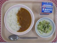 カレーライス、フレンチサラダ