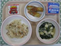 ★☆節分献立☆★きんぴらずし、ちくわの磯辺揚げ、すまし汁、節分福豆