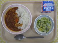 ハヤシライス、フレンチサラダ