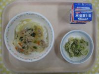 豚丼、枝豆とツナのサラダ